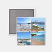 SRD010 SAN TEODORO, Mosaik, Sardinien, Kühlschrank Magnet (Vorderseite/Rückseite)