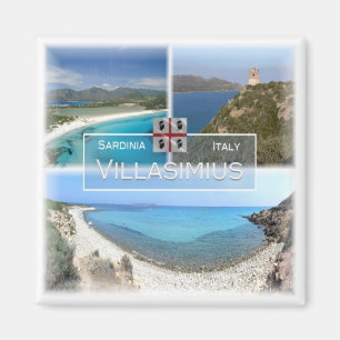 SRD016 VILLASIMIUS, Mosaik, Sardinien, Kühlschrank Magnet