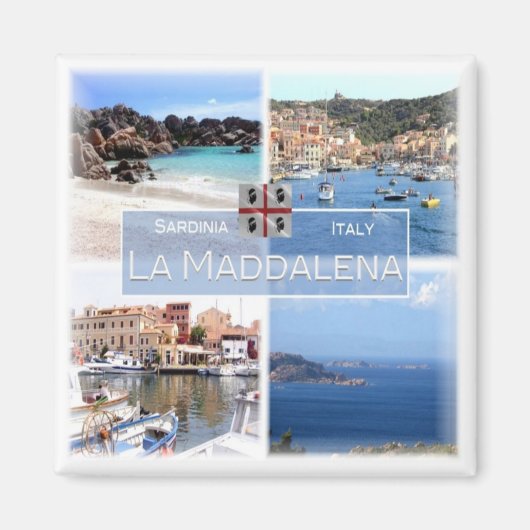 SRD023 LA MADDALENA - Mosaik - Sardinien - Kühlsch Magnet (Vorne)