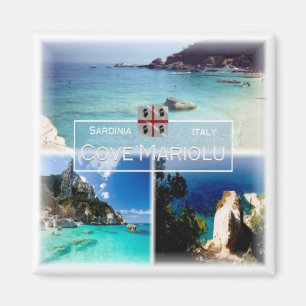 SRD036 COVE MARIOLU - Mosaik - Sardinien - Kühlsch Magnet
