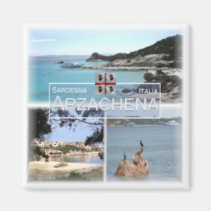 SRD038 ARZACHENA - Mosaik - Sardinien - Kühlschran Magnet