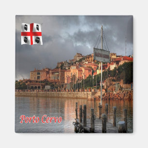 SRD052 PORTO CERVO, Sardinien, Italien, Kühlschran Magnet