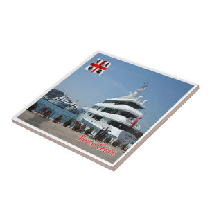 SRD055 PORTO CERVO Hafen, Sardinien, Italien Fliese