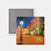 SRD057 OLBIA, Piazza Regina Margherita, Kühlschran Magnet (Vorderseite/Rückseite)