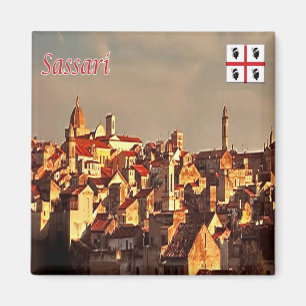 SRD071 SASSARI Sardinien, Italien, Kühlschrank Magnet