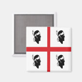 SRD072 FLAG, SARDINIEN, Italien, Kühlschrank Magnet (Vorderseite/Rückseite)