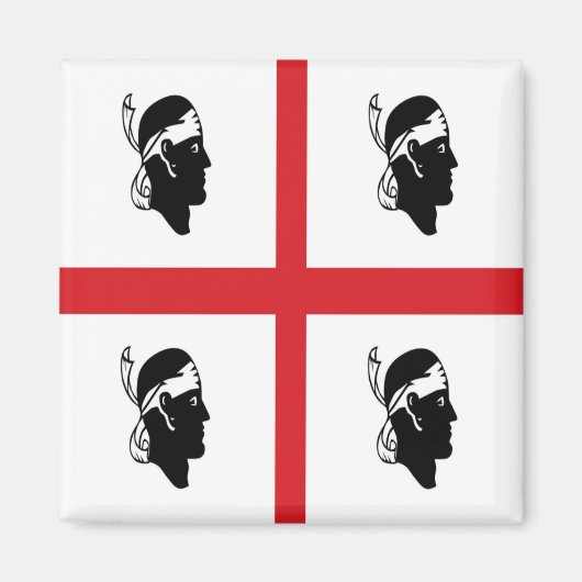 SRD072 FLAG, SARDINIEN, Italien, Kühlschrank Magnet (Vorne)