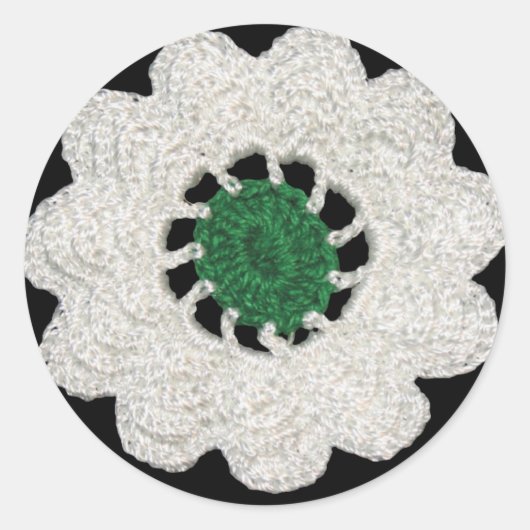 Srebrenica cvijet runder aufkleber (Vorderseite)