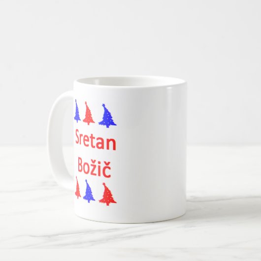 sretan bozic kaffeetasse (Vorderseite Links)