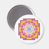 Sri Chakra Goddess Shri Lalitha Tripurari Sundari Magnet (Vorderseite/Rückseite)