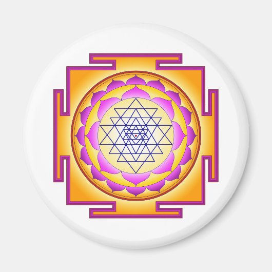 Sri Chakra Goddess Shri Lalitha Tripurari Sundari Magnet (Vorne)