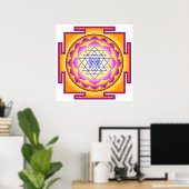 Sri Chakra Goddess Shri Lalitha Tripurari Sundari Poster (Heimbüro)