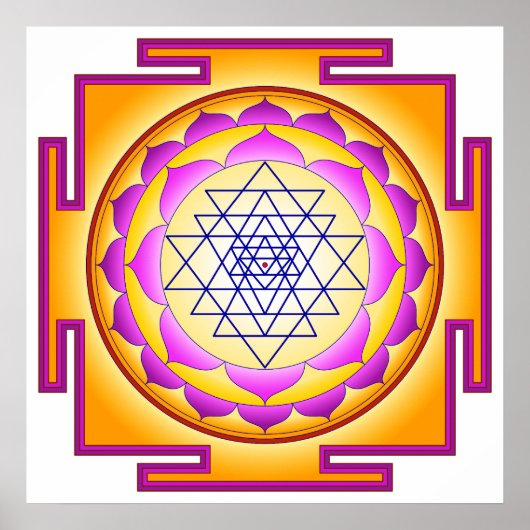 Sri Chakra Goddess Shri Lalitha Tripurari Sundari Poster (Vorne)