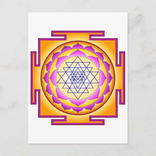 Sri Chakra Goddess Shri Lalitha Tripurari Sundari Postkarte (Vorderseite)
