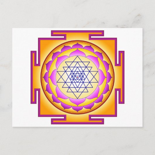 Sri Chakra Goddess Shri Lalitha Tripurari Sundari Postkarte (Vorderseite)