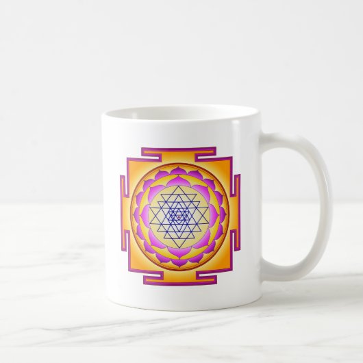 Sri Chakra Göttin Shri Lalitha Tripura Sundari Kaffeetasse (Rechts)