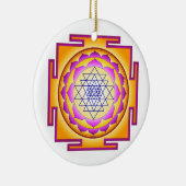 Sri Chakra Göttin Shri Lalitha Tripura Sundari Keramik Ornament (Rechts)