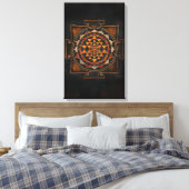 Sri Chakra Leinwand Wall Art (Insitu (Schlafzimmer))