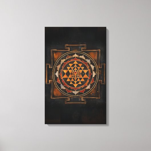 Sri Chakra Leinwand Wall Art (Vorderseite)