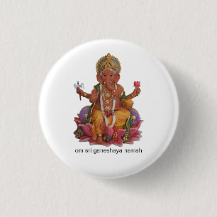 Sri Ganesha Knopf-Abzeichen Button
