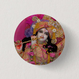 Sri-Krsna rosa Miniknopf Button
