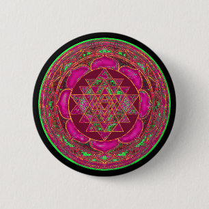 Sri Lakshmi Yantra Mandala Button