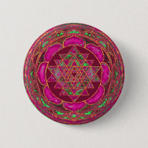 Sri Lakshmi Yantra Mandala Button