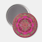Sri Lakshmi Yantra Mandala Magnet (Vorderseite/Rückseite)