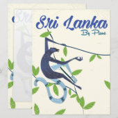 Sri lanka-Affe-Vintages Urlaubsposter (Vorne/Hinten)