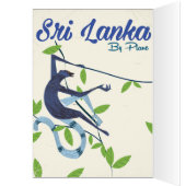 Sri lanka-Affe-Vintages Urlaubsposter (Innen (Links))