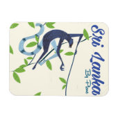 Sri lanka-Affe-Vintages Urlaubsposter Magnet (Horizontal)