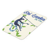 Sri lanka-Affe-Vintages Urlaubsposter Magnet (Linke Seite)