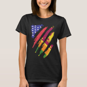 Sri-Lanka-Amerikanischer Patriot Gewachsenes Herz  T-Shirt
