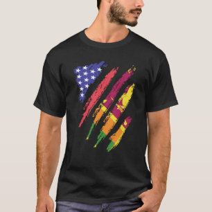Sri-Lanka-Amerikanischer Patriot Gewachsenes Herz T-Shirt