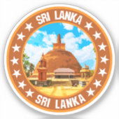 Sri Lanka Aufkleber (Vorderseite)