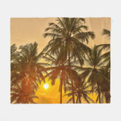Sri Lanka Beach Sunset View Fleecedecke (Vorderseite (Horizontal))