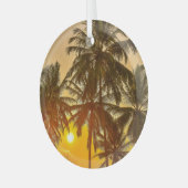 Sri Lanka Beach Sunset View Ornament Aus Glas (Vorderseite links)