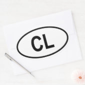 Sri Lanka ‚CL‘ Ovaler Aufkleber (Umschlag)