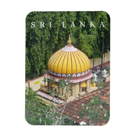 Sri Lanka Colombo Tempel View Magnet (Vertikal)