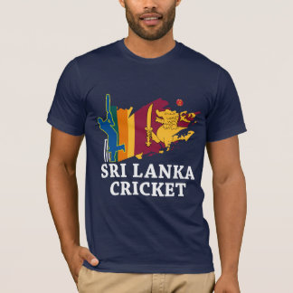 Sri Lanka Cricket Flag Brush Stroke Geschenk T-Shirt