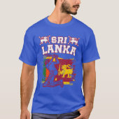 Sri Lanka Cricket Gift, Flag Brush Stroke T-Shirt (Vorderseite)