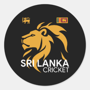 Sri Lanka Cricket ist perfekt für sri-lankische Cr Runder Aufkleber