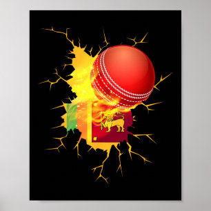 Sri Lanka Cricket T-Shirt Geschenk Poster