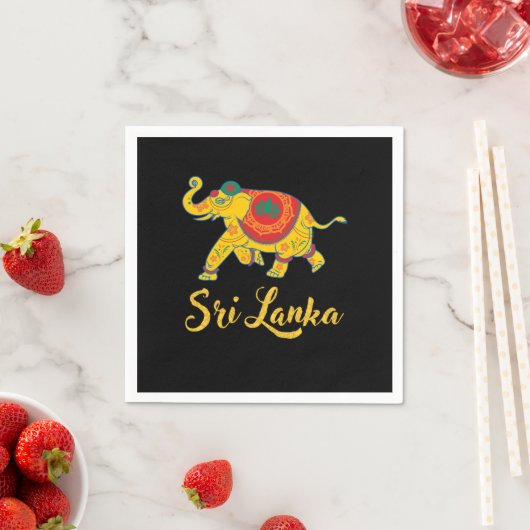 Sri Lanka Elephant Indien Abstraktes Geschenk Serviette (Beispiel)
