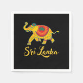 Sri Lanka Elephant Indien Abstraktes Geschenk Serviette (Vorderseite)