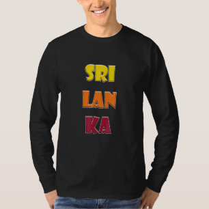 Sri Lanka Farbige Worte T-Shirt