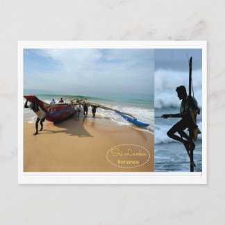 Sri Lanka Fisherman Postcard Postkarte