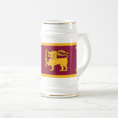 Sri Lanka Flag Bierglas (VorderseiteRechts)