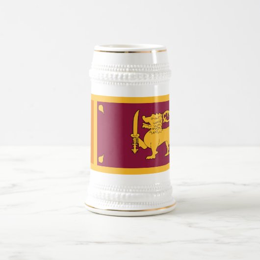 Sri Lanka Flag Bierglas (Mittel)