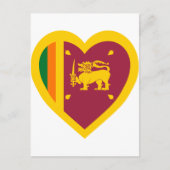 Sri Lanka Flag Herz Postkarte (Vorderseite)